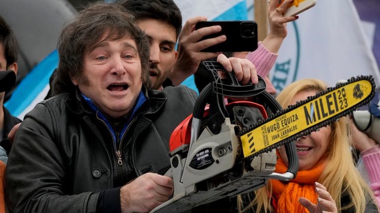 Milei chainsaw